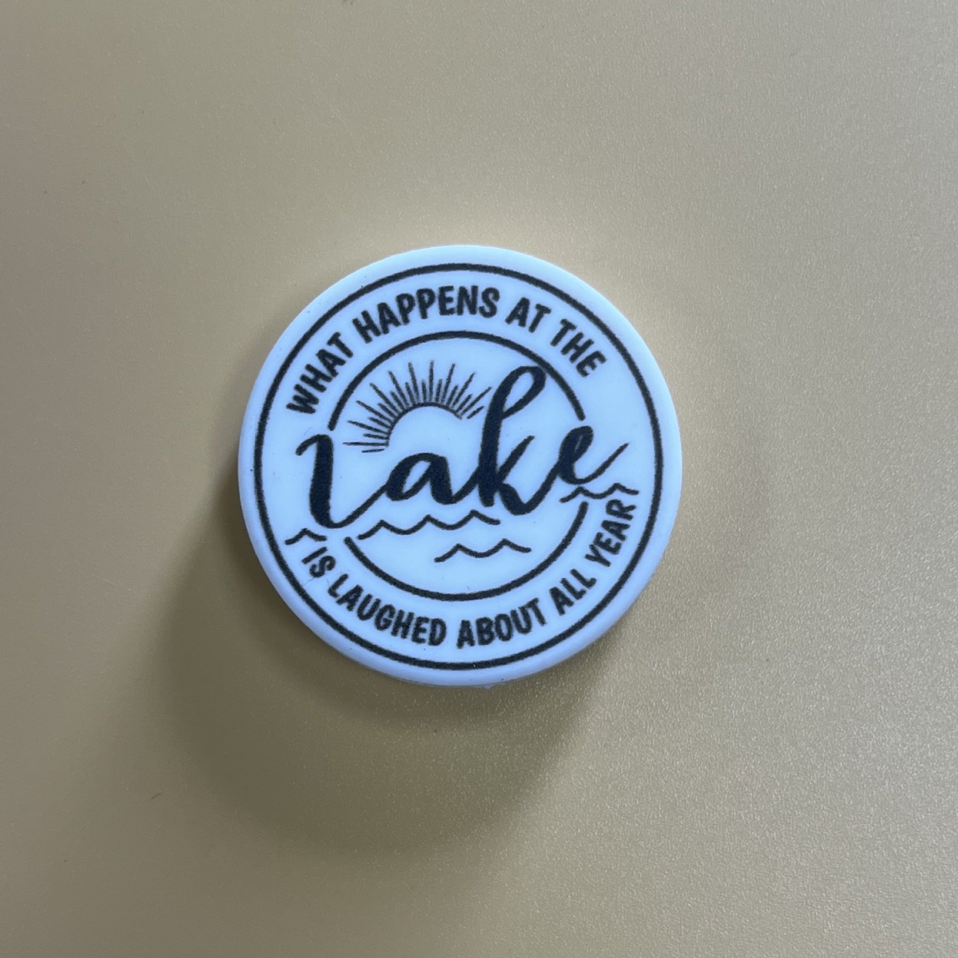 Wholesale of 3PCS English Silicone Printed Beads